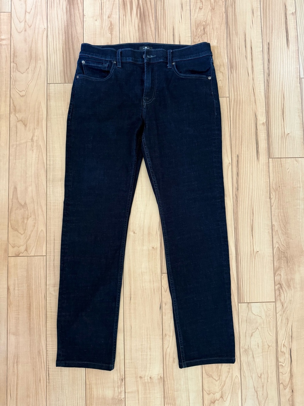 7 For All Mankind Men’s Straight Jeans in Dark Blue